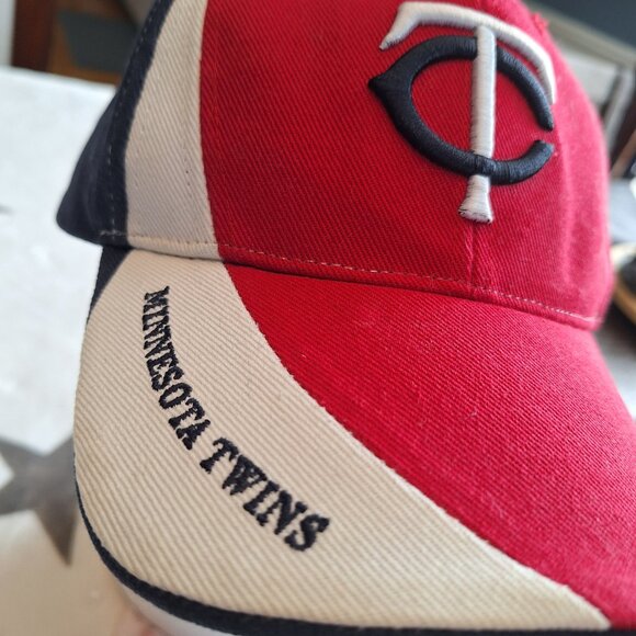 Vintage '47 Minnesota Twins Baseball Cap Hat Navy White Adjustable Strap Back - Picture 3 of 9